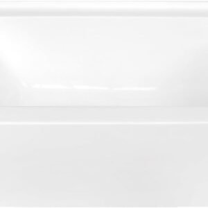 KINGSTON BRASS VTDE603122R 60-Inch Contemporary Alcove Acrylic Bathtub with Right Hand Drain and Overflow Holes, White