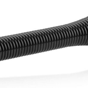 HOMOTEK 12 Pack Black Spring Door Stops,3-1/8″ Heavy Duty – Flexible Door Stopper with Low Mounted Black Rubber Bumper Tips