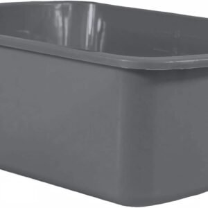 Wash Basins – Rectangular Plastic Hospital Bedside Soaking Tub – Small 7 Qt Graduated Bucket – Portable Washbasin for Washing, Cleaning, Foot Bath, Dishes, Face Cleansing Bowl -13.25 x 10 x 4.5 Inches