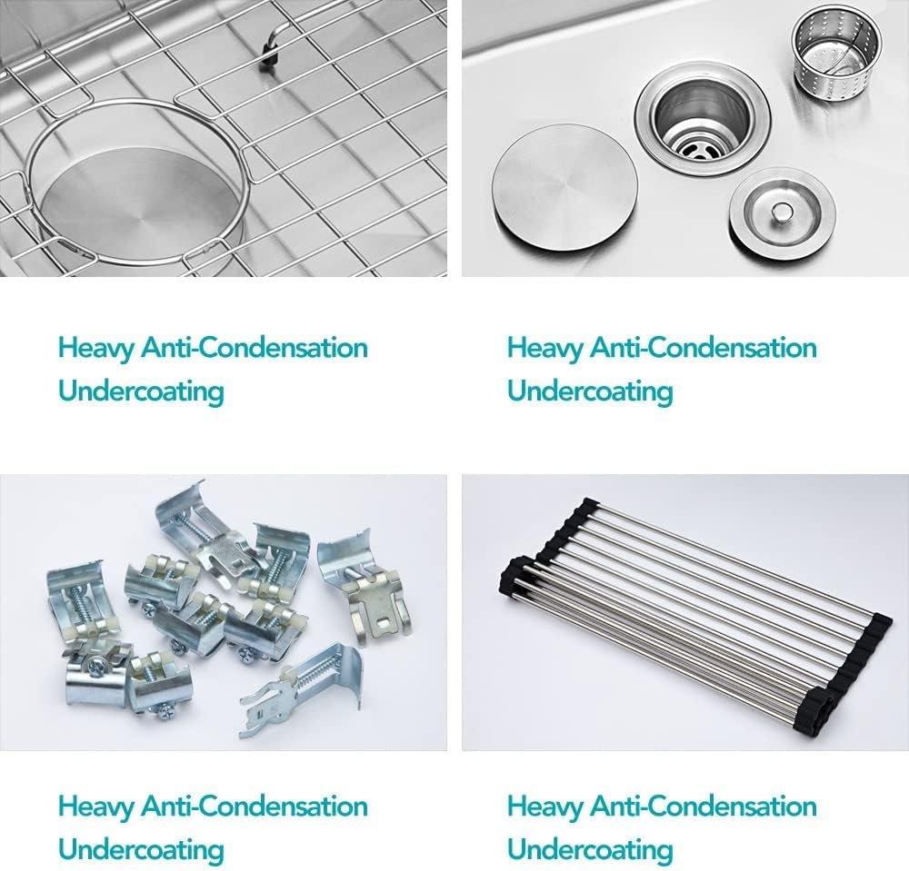 Kichae 21 Laundry Sink Undermount - 21x18 Inch Undermount Utility Sink Stainless Steel 12" Deep Single Bowl Under Counter Laundry Utility Room Handmade Basin - Image 7