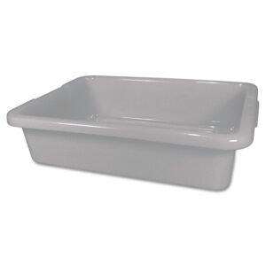 Rubbermaid Commercial Products Standard Bus/Utility Box, 4.6-Gallon, Gray, Plastic, Heavy Duty Restaurant Wash Basin/Dish Washing Tub for Kitchen Organization/Storage