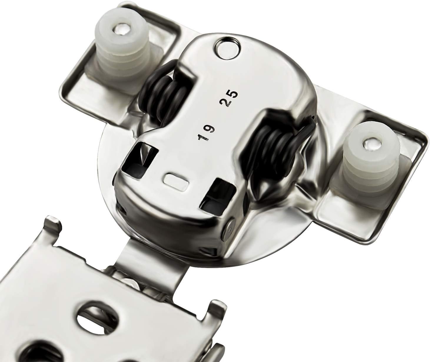 Ravinte 60 Pack (30 Pairs) 1/2 Inch Overlay Soft Close Hinges for Kitchen Cabinets - Satin Nickel Hidden Concealed Hinge, Stainless Steel, Self Closing - Image 6