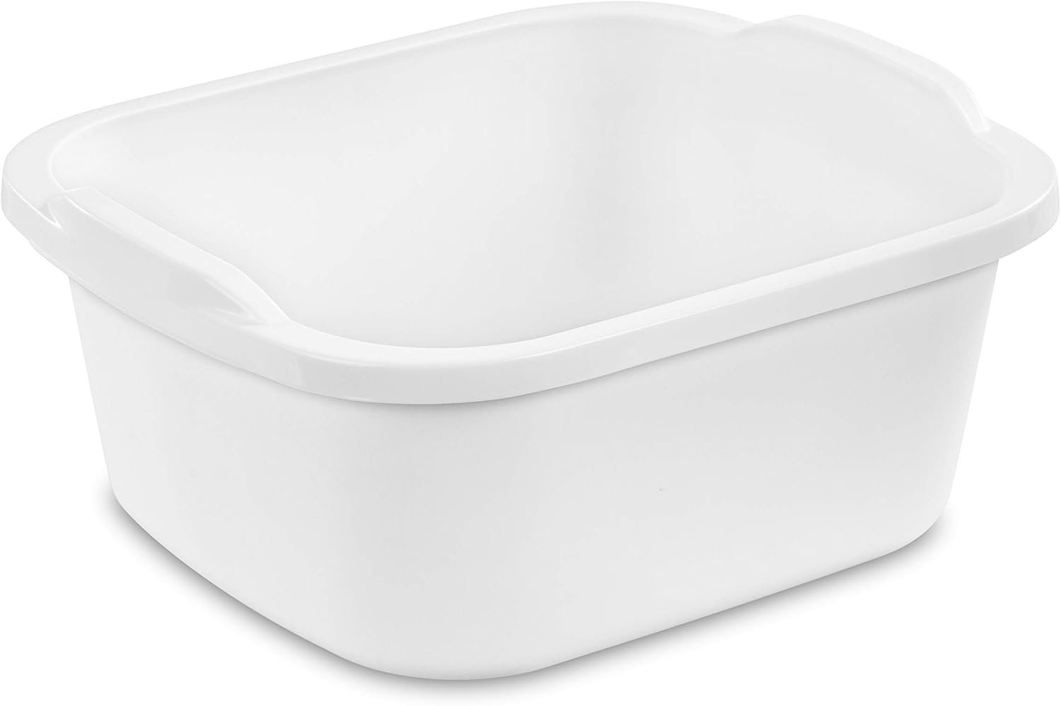 Tribello Plastic Wash Tub Dishpan Basin and Foot Bath for Soaking Feet, Laundry Hand Wash Bucket, Dish Pans for Washing and Storage Cleaning Supplies - 12 Quarts - Heavy Duty - Made in USA (White)