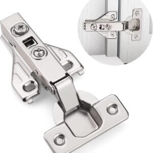 1 Pairs （2 Pack） Soft Close Kitchen Cabinet Door Hinges fit for Face Frame Cabinet,105 Degree Opening Angel Self Closing with Mounting Screws by Probrico