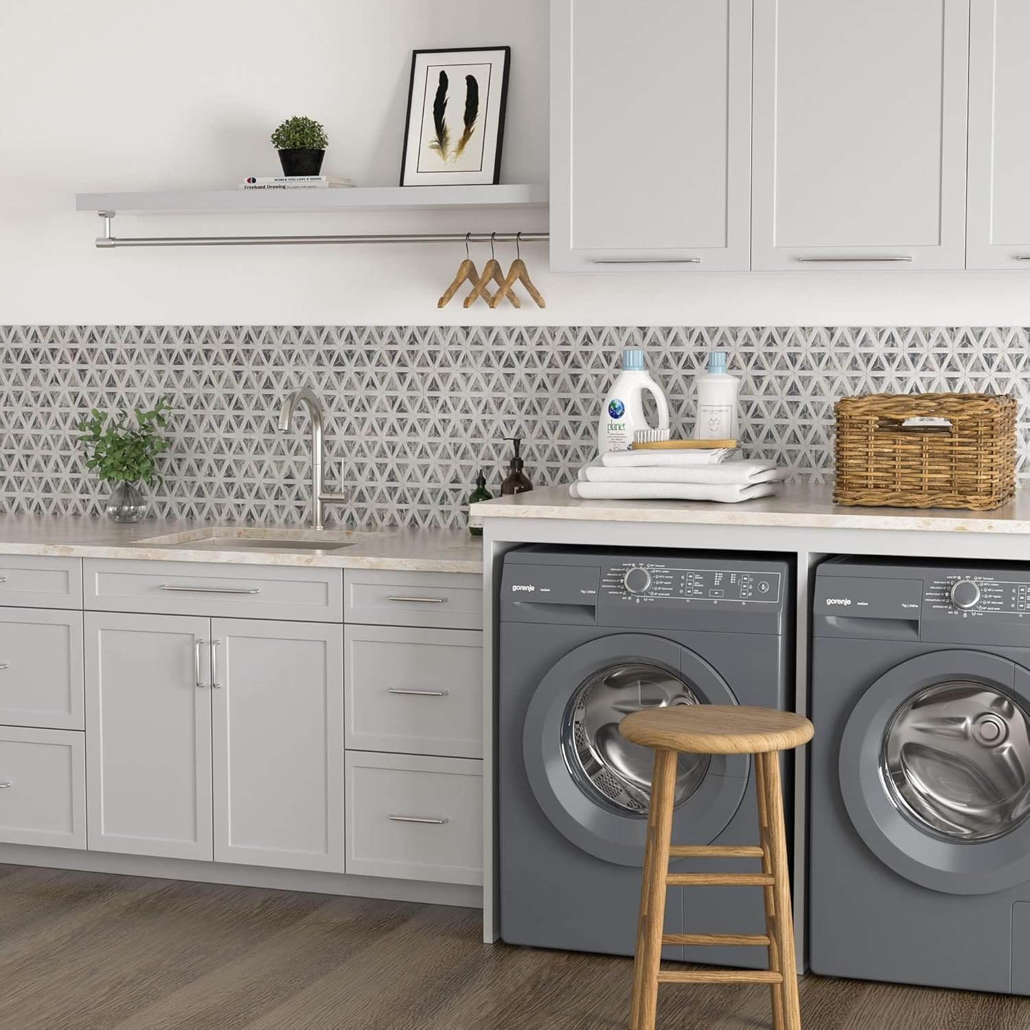 Kichae 21 Laundry Sink Undermount - 21x18 Inch Undermount Utility Sink Stainless Steel 12" Deep Single Bowl Under Counter Laundry Utility Room Handmade Basin - Image 2