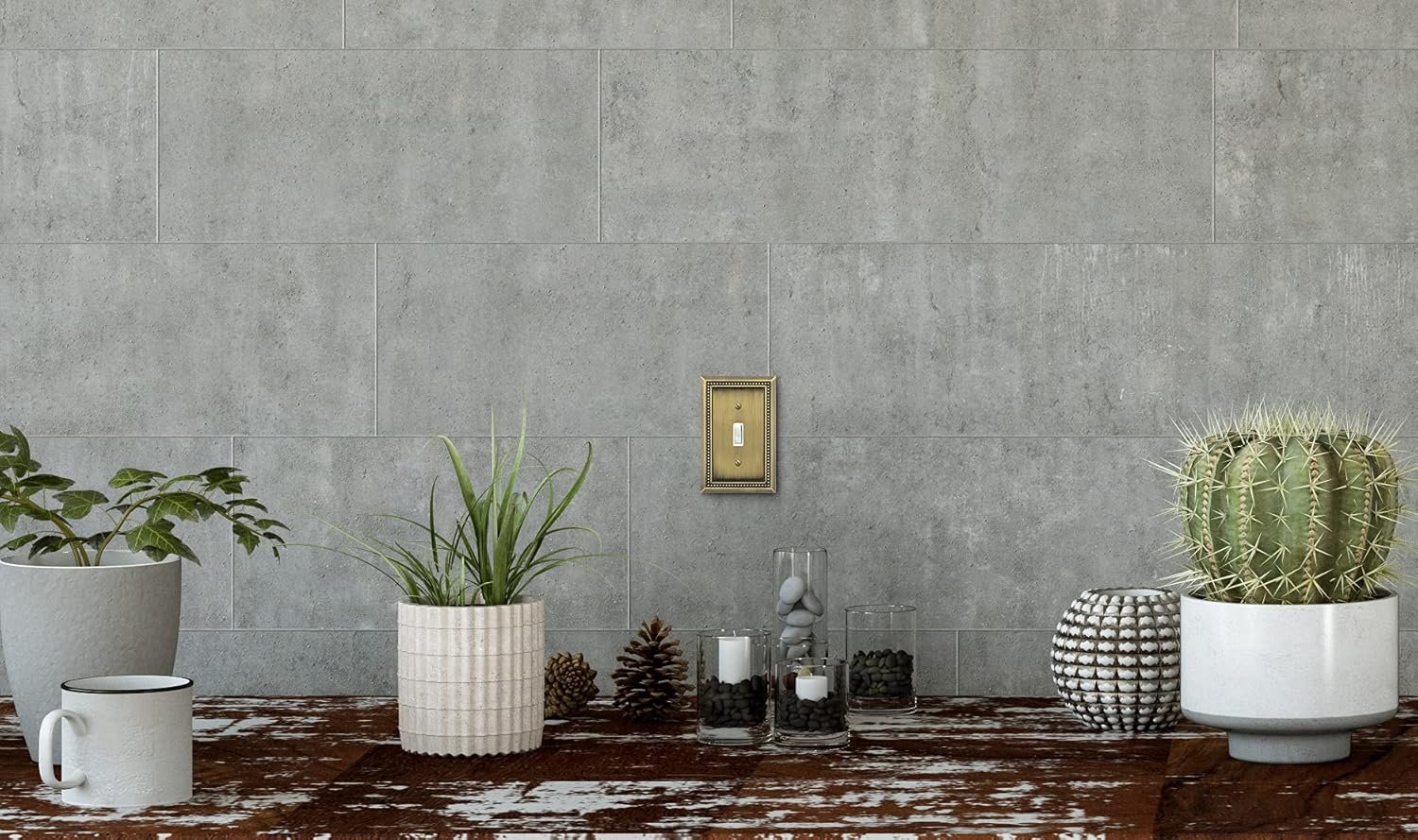 Henne Bery Sunken Pearls Heavy Duty Decorative Wall Plate Switch Plate Outlet Cover (Single Toggle, 2 Pack, Antique Brass) - Image 5