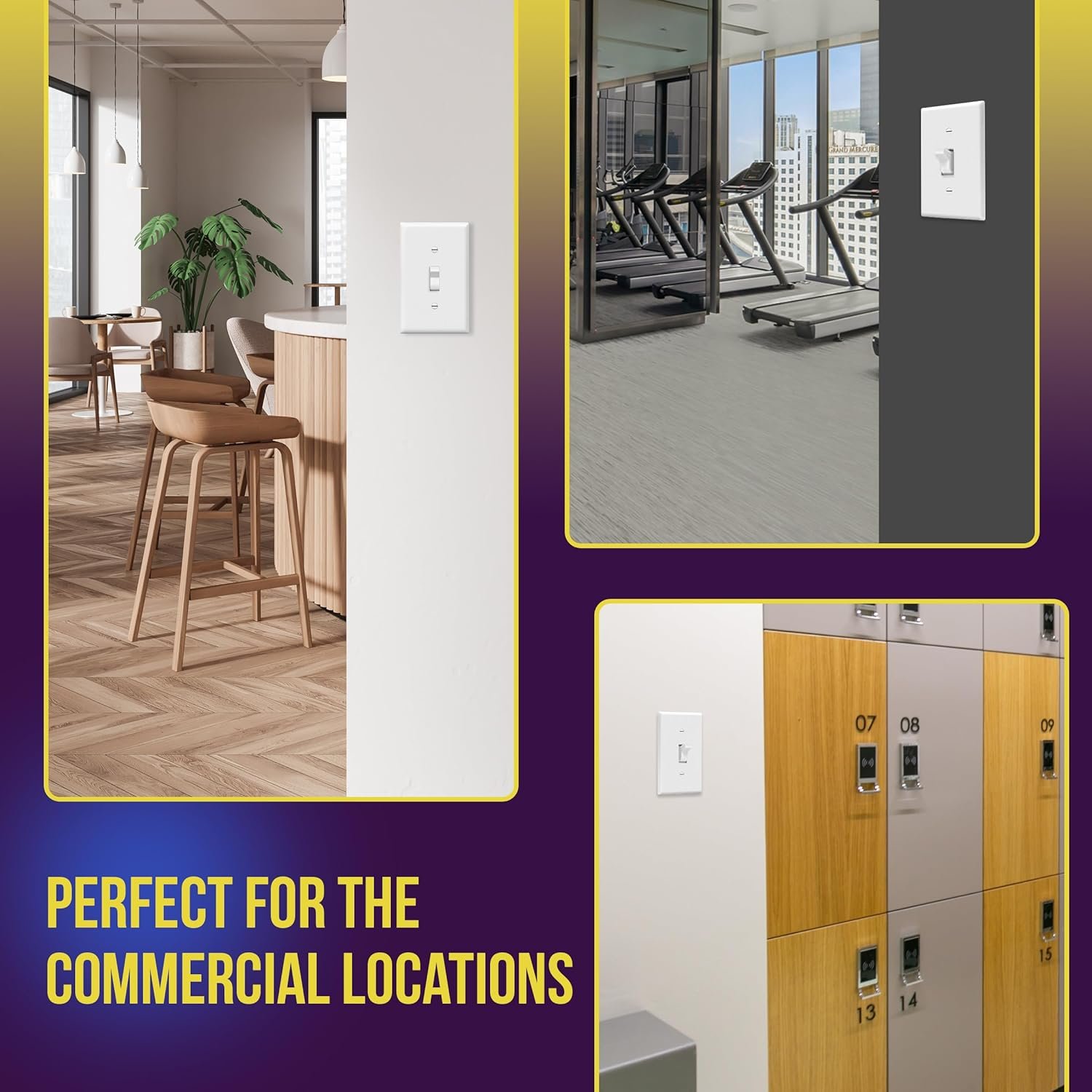 ENERLITES Light Switch Cover Plate, Toggle Wall Plate Cover, Size 1-Gang 4.50" x 2.76", Unbreakable Polycarbonate Thermoplastic, 8811-W-10PCS, White (10 Pack) - Image 6